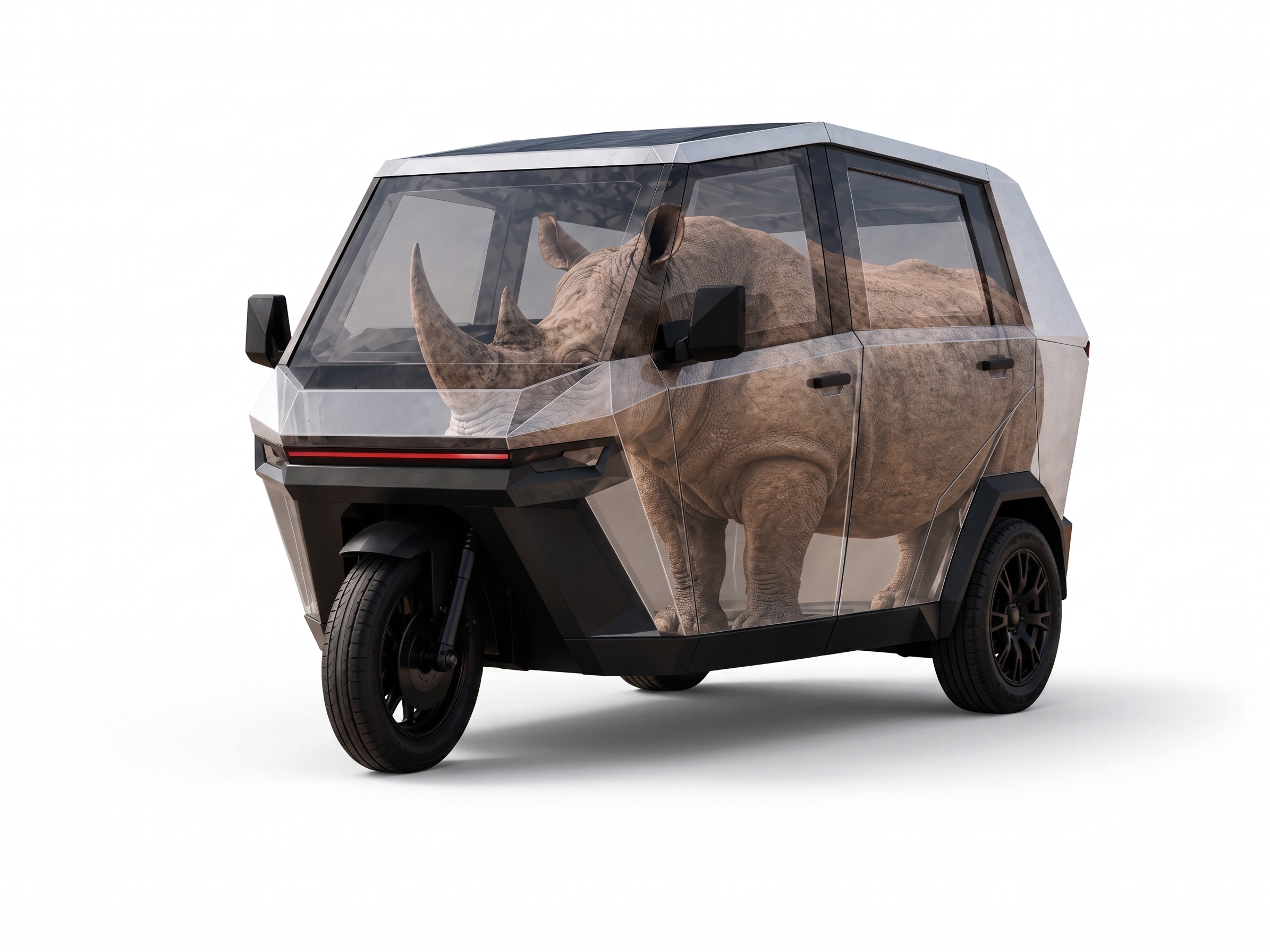 Design inspiration pairing the Tukzie vehicle with the African rhino